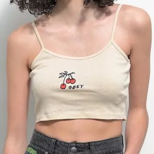 Brand - Obey White Crop Top Tank
Size - Large